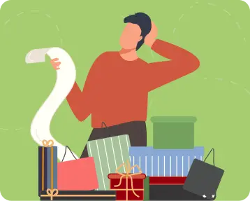 Man confused with a long list while choosing gifts for Christmas